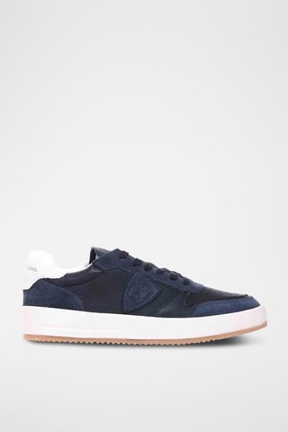 Baskets en cuir - Bleu marine