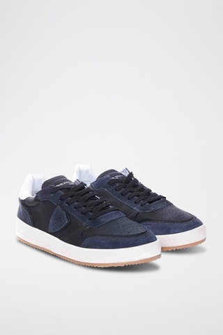 Baskets en cuir - Bleu marine