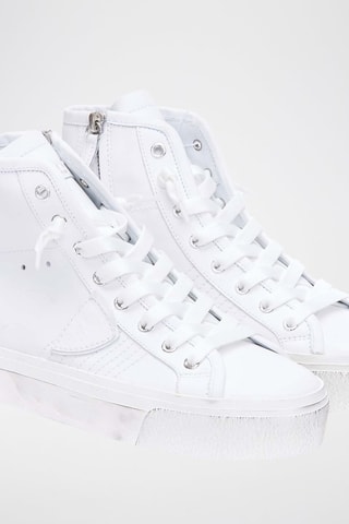 Baskets montantes en cuir - Blanc