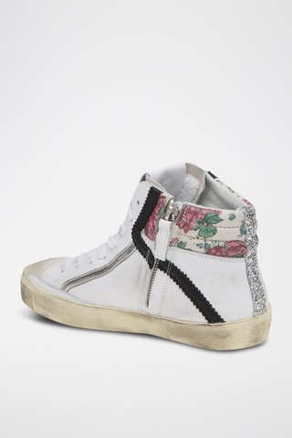 Baskets montantes en cuir - Blanc
