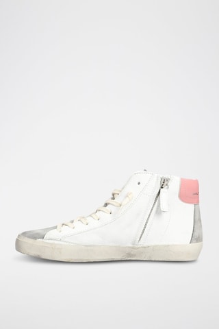 Baskets montantes en cuir - Blanc