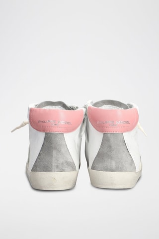 Baskets montantes en cuir - Blanc