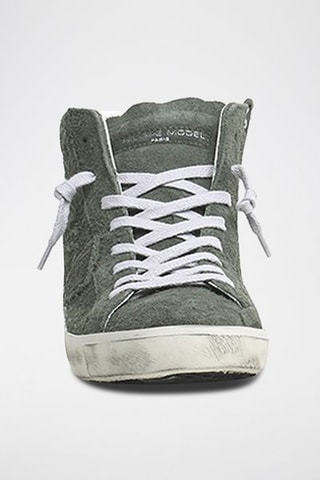 Baskets montantes en cuir - Vert