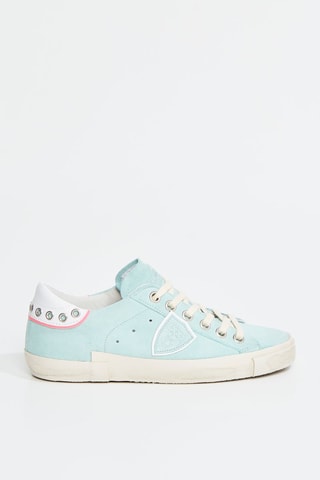 Baskets en cuir Gipsy Daim - Bleu clair
