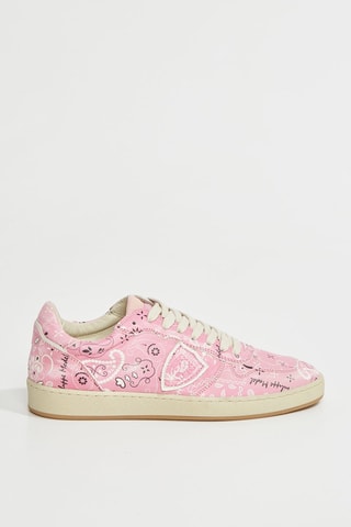 Baskets en cuir de chèvre Paisley - Rose
