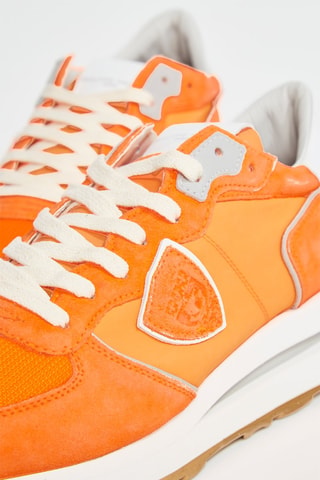 Baskets en cuir Mondial Neon - Orange
