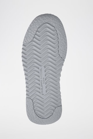 Baskets en cuir Olympique - Blanc et gris