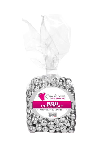 Perles chocolat - Argent - 150 g
