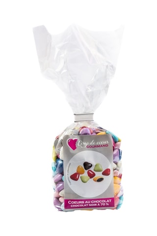 Cœurs choco 70% cacao - Multicolore - 220 g