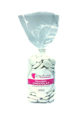Dragée chocolat 70% cacao - Blanc - 500 g