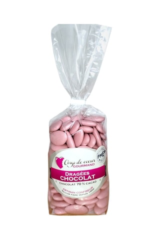 Dragée chocolat 70% cacao - Rose - 500 g