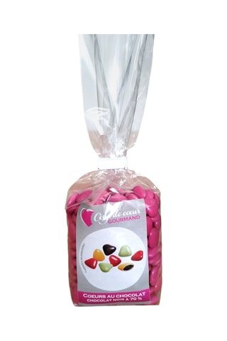 2 x Cœurs choco 70% cacao - Fuchsia - 220 g