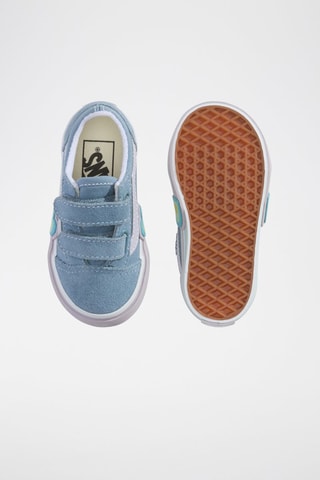 Baskets en cuir Old Skool V Heart - Bleu clair - Vans