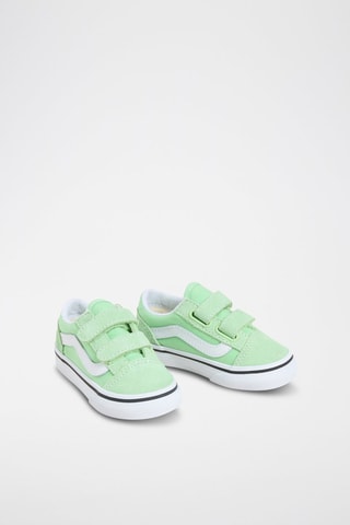 Baskets en cuir Old Skool V - Vert clair - Vans