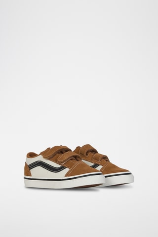 Baskets en nubuck Old Skool V - Marron et blanc