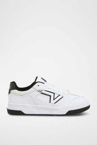 Baskets en cuir Upland - Blanc et noir - Vans