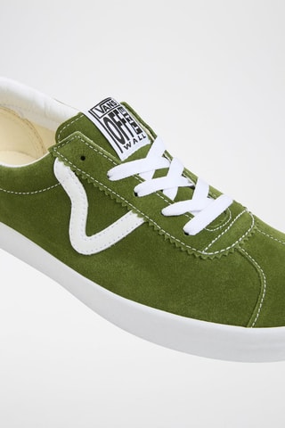 Baskets en cuir Sport Low - Kaki - Vans