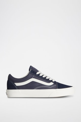 Baskets en cuir Old Skool - Bleu nuit - Vans