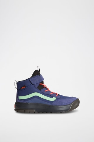 Baskets montantes en nubuck MTE Mini Crest - Bleu foncé et corail - Vans