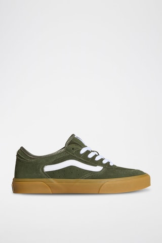 Baskets en cuir Rowley Classic - Vert foncé et blanc - Vans