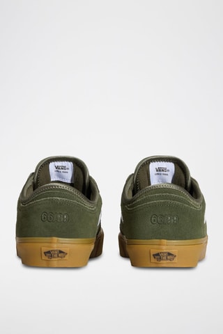 Baskets en cuir Rowley Classic - Vert foncé et blanc - Vans
