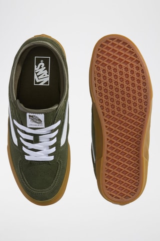Baskets en cuir Rowley Classic - Vert foncé et blanc - Vans