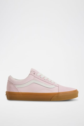 Baskets en cuir Old Skool - Rose poudré et blanc - Vans