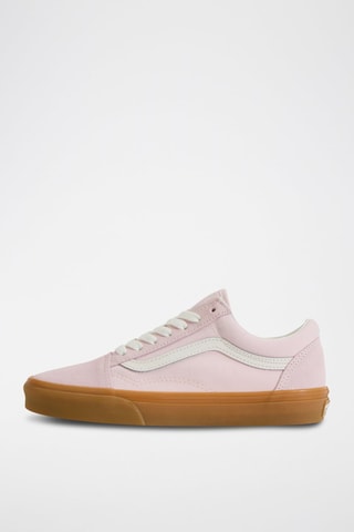 Baskets en cuir Old Skool - Rose poudré et blanc - Vans