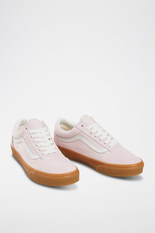 Baskets en cuir Old Skool - Rose poudré et blanc - Vans