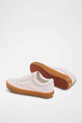 Baskets en cuir Old Skool - Rose poudré et blanc - Vans