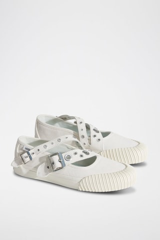 Baskets en nubuck Mary Jane Straps - Blanc - Vans