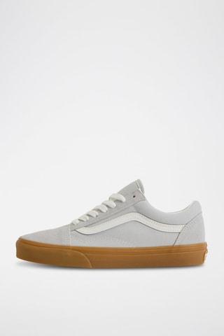 Baskets en cuir Old Skool - Gris et blanc - Vans