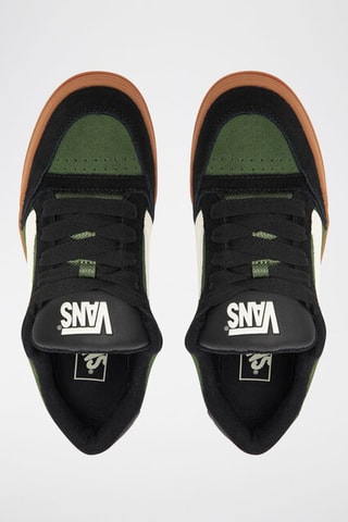 Baskets en nubuck Hylane - Noir et vert foncé - Vans