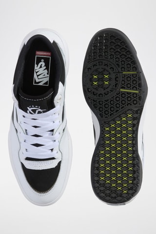 Chaussures de skate en cuir Rowan 2 - Blanc et noir - Vans