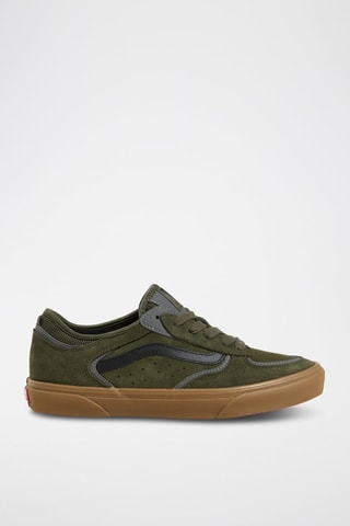 Chaussures de skateboard en nubuck Rowley - Vert foncé - Vans