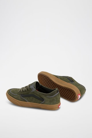 Chaussures de skateboard en nubuck Rowley - Vert foncé - Vans
