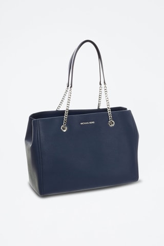 Leren Handtas Marineblauw
