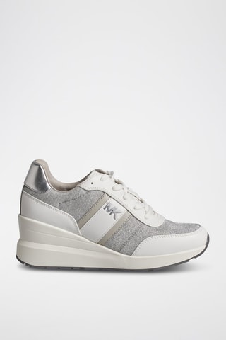 Wedge Sneakers - Wit en Zilverkleurig