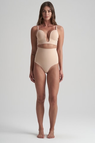 Corrigerende String Hoge Taille - Beige