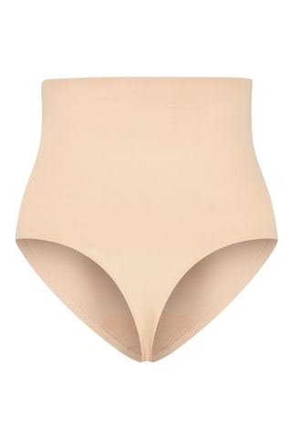Corrigerende String Hoge Taille - Beige