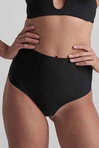 Corrigerende String Hoge Taille - Zwart