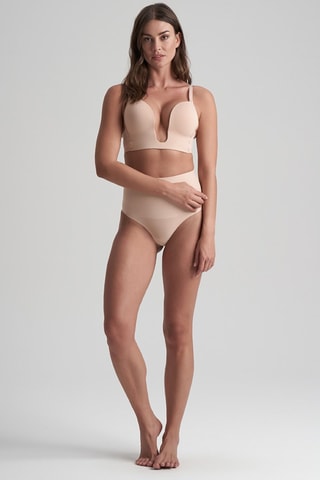 Corrigerende String Hoge Taille - Beige