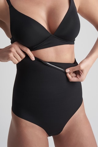 Corrigerende String Hoge Taille - Zwart