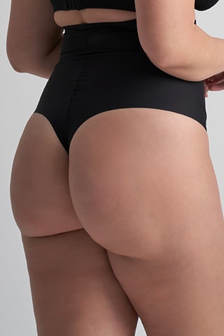Corrigerende String Hoge Taille - Zwart