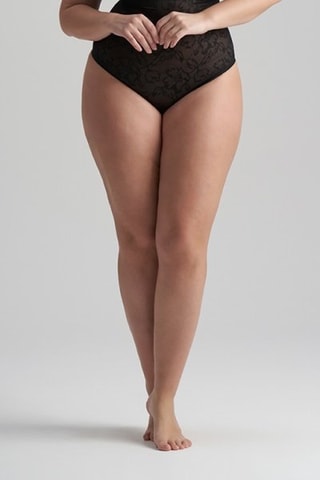 Corrigerende String Hoge Taille - Zwart