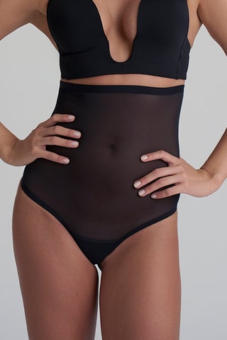 Corrigerende String Hoge Taille - Zwart