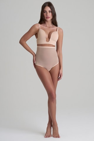 Corrigerende String Hoge Taille - Beige
