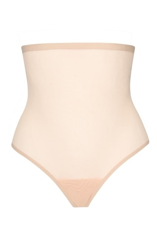 Corrigerende String Hoge Taille - Beige