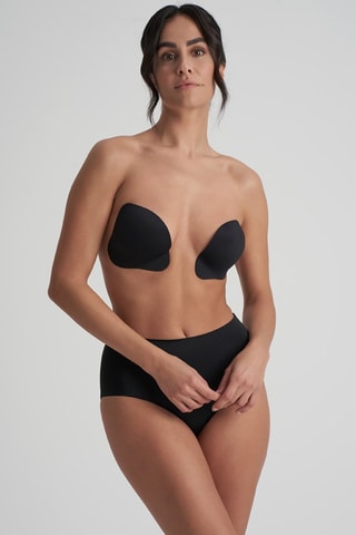 Zelfklevende Push-up Beha  Zwart