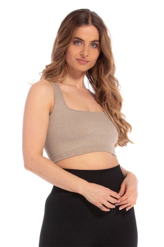 Crop Top - Gemêleerd Beige